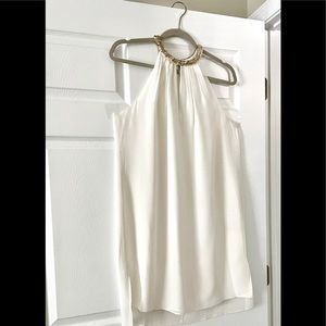 Rebeca Taylor Silk cream/ white halter dress